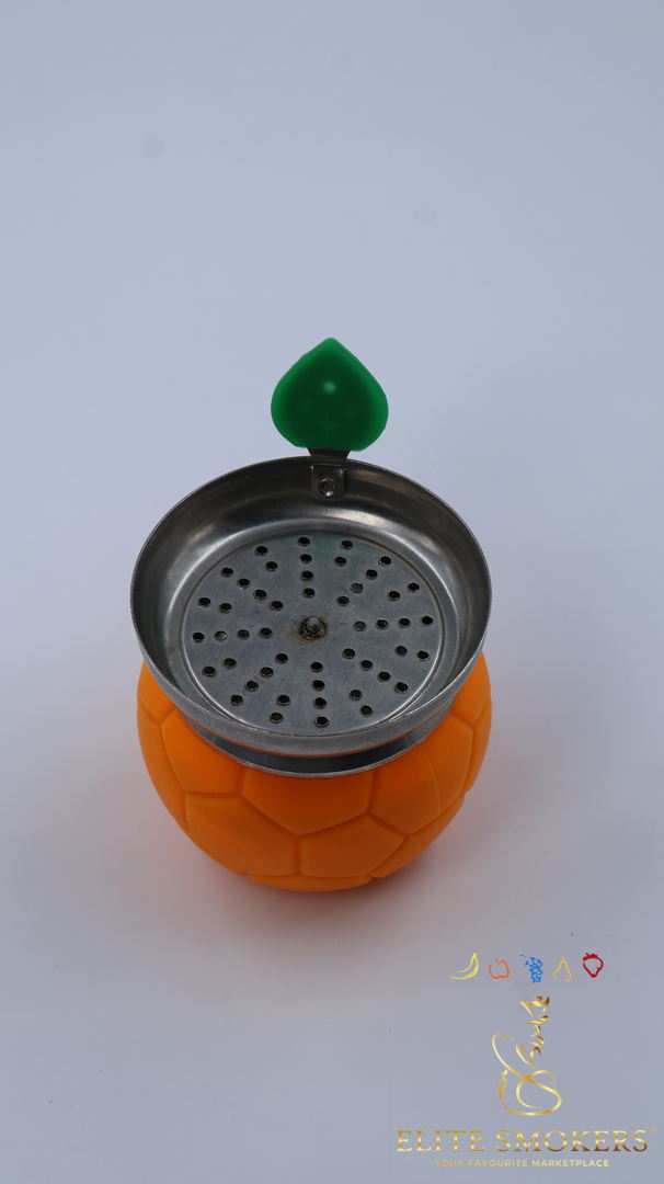 HexaBall orange silicone chillum